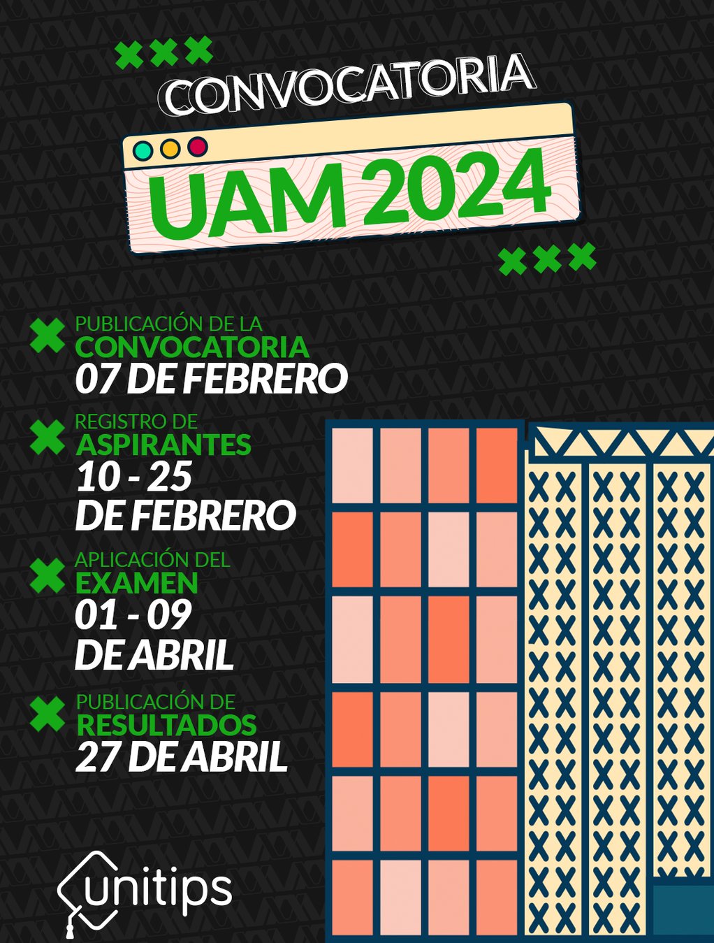 Convocatoria de ingreso a la UAM 2024